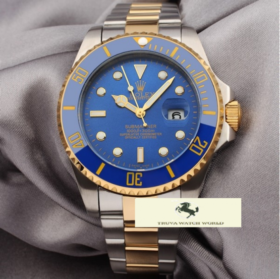 HK1133 ROLEX SUBMARİNER ÇELİK ALTIN MAVİ BEZEL